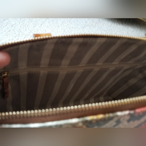 Brahmin Dark Rum Sol Duxbury Satchel with Matching Wallet (snakeskin pattern) - Picture 8 of 11